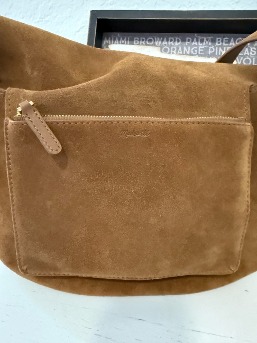 Madewell The Dakota Large Saddle Bag in cognac NEW with tags - Picture 14 of 15